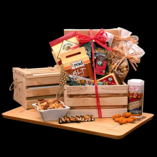 Premium Nuts & Snacks Crate - Conrad's Best Gourmet Gifts - product image