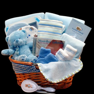 The Basics Baby Gift Basket- Blue - Conrad's Best Gourmet Gifts - product image