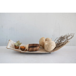Dried Natural Tray with Wood Feet - Conrad's Gourmet Gifts - product image