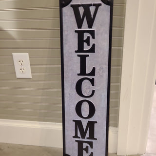 Galvanized Metal Welcome Sign - Conrad's Best Gourmet Gifts - product image