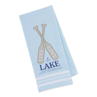 Live, Love, Lake Embellished Dishtowel - Conrad's Gourmet Gifts - product image