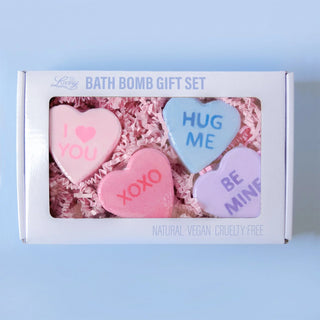 Candy Heart Bath Bombs -Gift Set 4 Pack - Conrad's Gourmet Gifts - product image