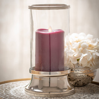 Wave Top Purple Glitz Pillar Flameless Candle - Conrad's Gourmet Gifts - product image