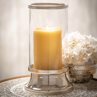 Wave Top Gold Glitz Pillar Flameless Candle - Conrad's Gourmet Gifts - product image