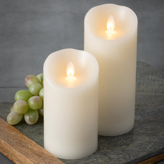 Creme Color Frosted Pillar 5" - Conrad's Gourmet Gifts - product image