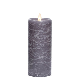 Gray Frosted Pillar 7" - Conrad's Gourmet Gifts - product image