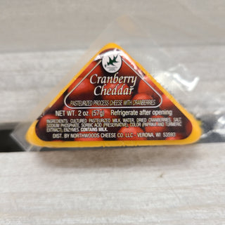 Cranberry Cheddar Gourmet Cheese 2oz Triangle - Conrad's Best Gourmet Gifts - product image