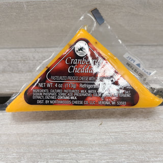 Cranberry Cheddar Gourmet Cheese 4oz Triangle - Conrad's Best Gourmet Gifts - product image