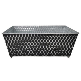 Black and White Metal Basket 15 inch - Conrad's Best Gourmet Gifts - product image