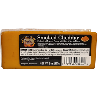 Smoked  Cheddar Cheese 8oz Block - Conrad's Best Gourmet Gifts - product image