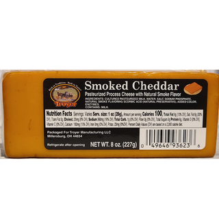 Smoked Cheddar Cheese Bar 8 oz. - Conrad's Best Gourmet Gifts - product image